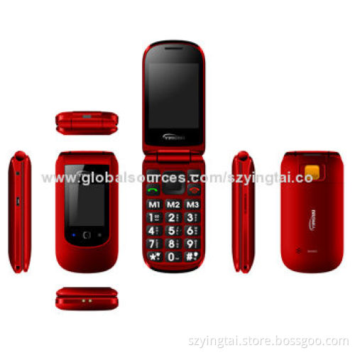 New 2.4-inch Clamshell Unlocked GSM Senior Phones with 800mAh Battery Capacity